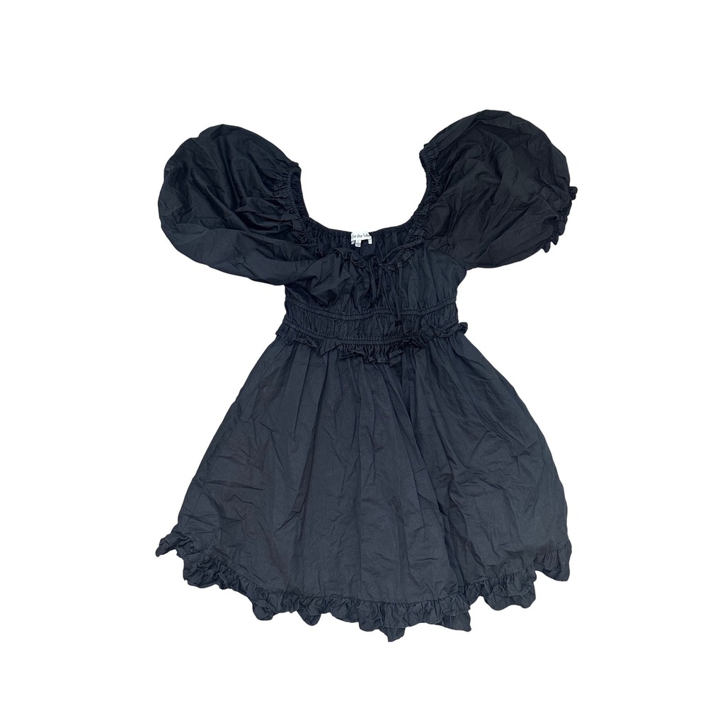 Socks the Label babydoll‎ black flirty girly whimsigoth mini dress large cotton